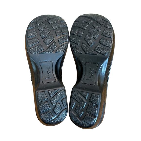 9M BOC Born Concept Women's Leather Block Heel Mules Black C35300 CIG14 - Picture 8 of 11